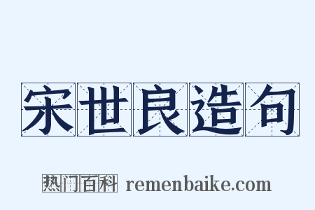 宋世良造句是什么意思的图片